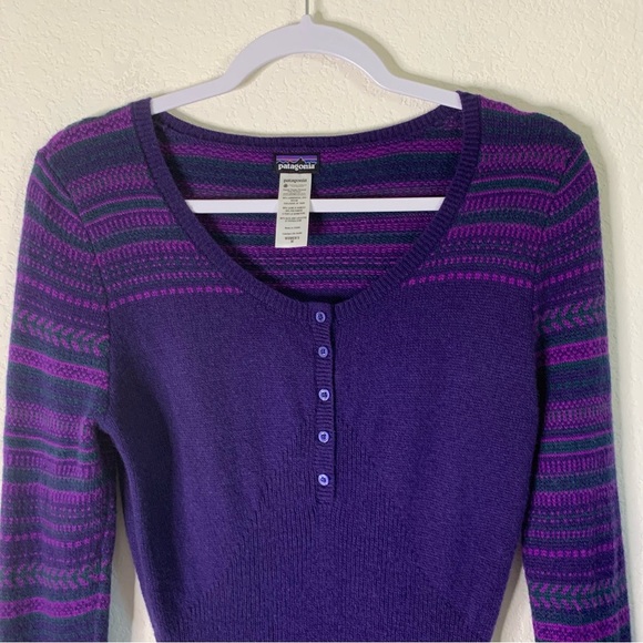 Patagonia womens Rios secret long sleeve lambswool sweater dress M - Picture 3 of 5